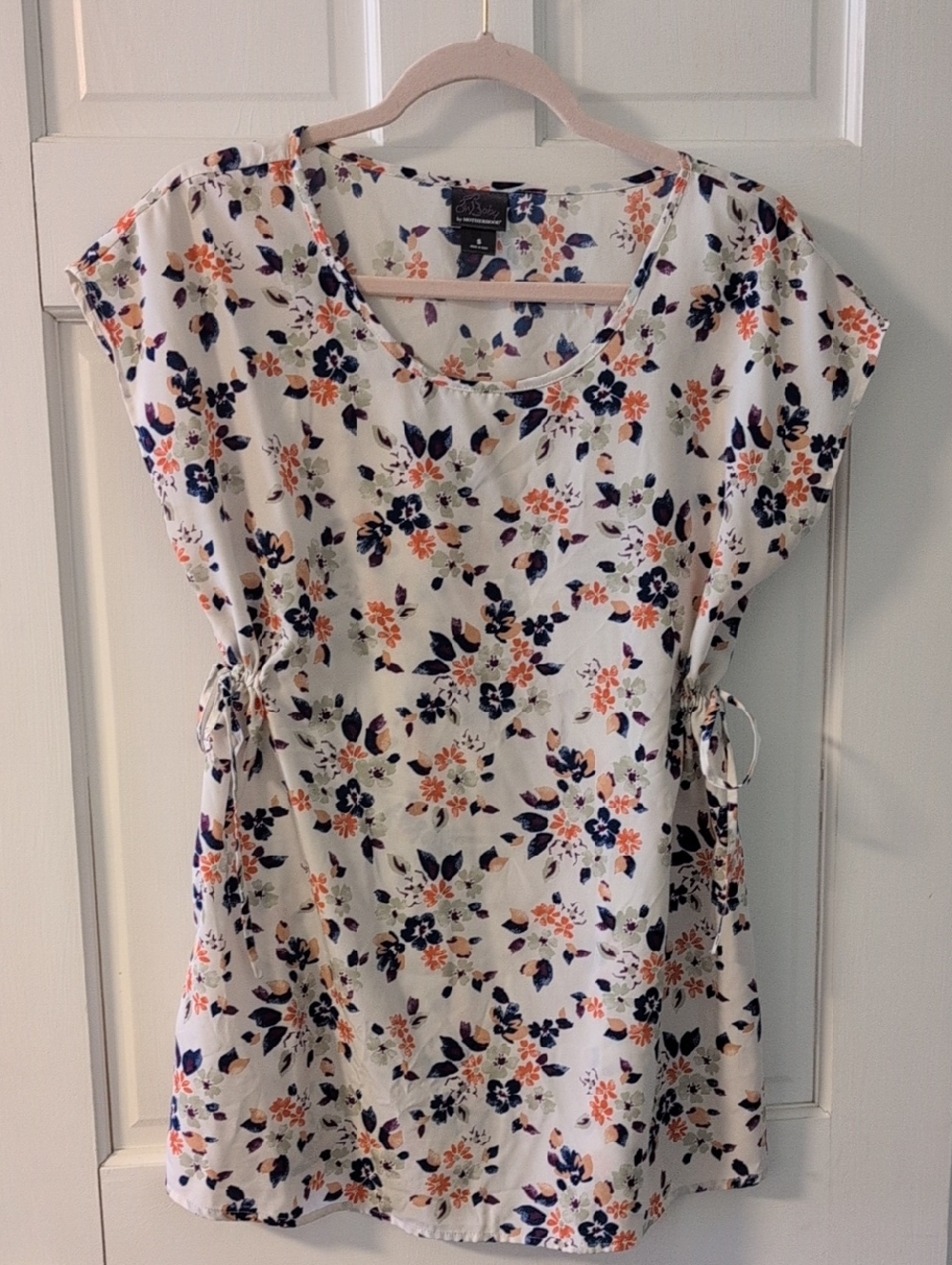 3/$30 Oh! Baby Floral Drawstring Waist Women’s Maternity Top